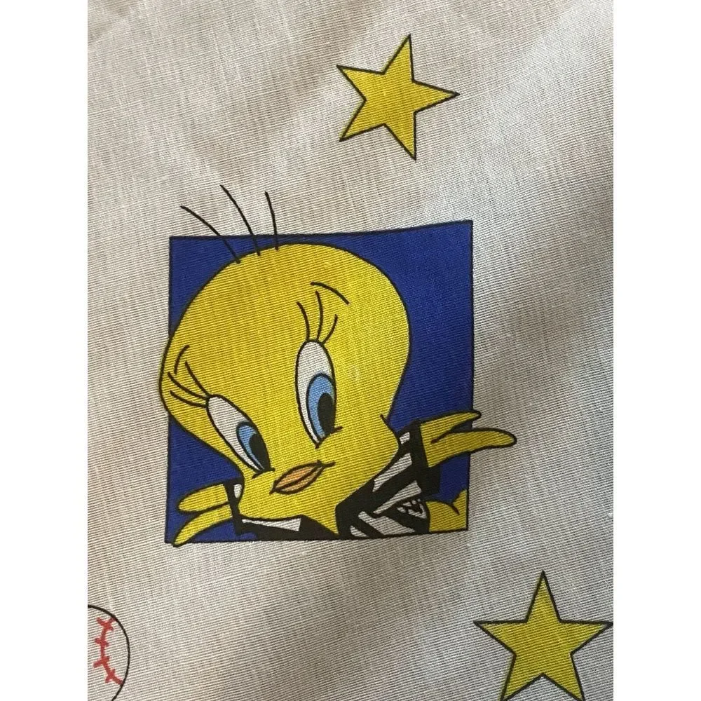 Looney Tunes Fabric 1.5 yds Sports Characters 100% Cotton Fabric Panels Cute HG3